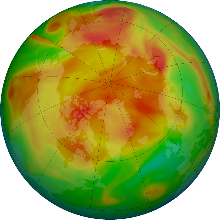 Arctic ozone map for 11 April 2017
